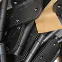 24 Pack Matte Black Door Hinges 3.5 x 3.5 Inch Interior 3 1/2 Inch Door Hinges for Doors Rounded 5/8" Radius Corners Flat Iron Hinge 3 "x 3 " Door Hardware Bisagras para Puertas Bedroom Home Decor