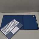 Compatible with iPad Air 11 Inch & Air 5th/ Air 4th Generation Case with Keyboard - Multi-Touch Trackpad, 7-Color Backlit, Detachable Folio Cover for Air 11-inch M3/M2 (2025/2024) (Navy Blue)