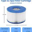 2 x Pool Filter Cartridges Pool Filters, Cartridge for Above Ground Pool Filter, Cartridge Accessory for Use in 300 Gallon Easy Set Pool Filter Pump (2 Pack, Type S1)