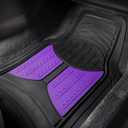 FH Group Car Floor Mats - Heavy-Duty Rubber Floor Mats for Cars, Universal Fit Full Set, Trimmable Automotive Floor Mats, Climaproof Floor Mats for Most Sedan, SUV, Truck Floor Mats Purple