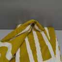 VClife Boho Couch Cover Sectional Sofa Cover for Dog Breathable Chenille Couch Covers for 2 Cushion Couch Sofa, Washable Mustard Yellow White Geometry Loveseat Cover Slipcover with Tassel 71"X102"