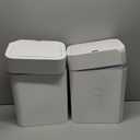 ELPHECO 2 Pack 3.5 Gallon Bathroom Trash Can with Lid Motion Sensor Slim Garbage Can Bathroom Decor Waterproof Smart Small Trash Bin for Kitchen, Office, Bedroom, Living Room, Toilet, White