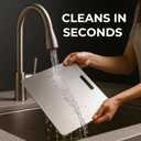 Titanium Cutting Board for Kitchen - Non Toxic Cutting Board - Easy to Clean and Dishwasher Safe - Non Plastic Metal Surface for Safe Meat Prep - Perfect for Health-Conscious Cooks