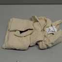 SUBRTEX Stretch Couch Arm Covers Set of 2, Checkered Sofa Arm Slipcovers, Anti-Slip Armrest Covers for Recliner and Armchairs, Pet Proof, High Stretchy, Hook & Loop Tape, Ivory