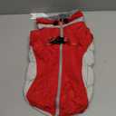 FUAMEY Dog Coat for Medium Dogs,Waterproof Dog Winter Jacket with Harness Built in Puppy Cold Weather Coats Reflective Pet Vest with Zipper Warm Fleece Dogs Snowsuit Windproof Red M (M(chest:21in))