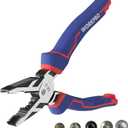 WORKPRO 8" Linesman PRO Screw Extractor Pliers(Combination Pliers) with Unique Non-slip Jaws, Stripped Screw Remover Tool, Lineman Plier for Quickly Removal of Damaged or Rusted Fasteners
