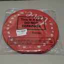 Remerry Valentine's Day Placemats Set of 6 Love Embroidered Round Placemats Round Braided Place Mats Decorative Dinner Table Mats for Valentine's Day Holiday Kitchen Dining Table Decoration