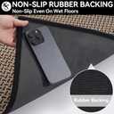 YDKGL Door Mat 17"x30", Dirt Resistant and Absorbent, Non-Slip Rubber Backing Floor Mats, Easy Clean Low-Profile Doormat for Entryway, Front Door, Inside Entrance, Black