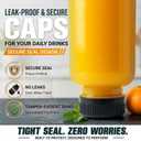 Kaderron 40pcs 12oz Plastic Juice Bottles with Caps, Empty PET Disposable Plastic Bottles, Clear Bulk Drink Containers with Black Tamper Evident Lids for Juicing, Drinking and Other Beverages