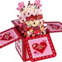 Tulip Big Pop Up Cards, 13 inch Paper Flower Bouquet Greeting Cards with Blank Note Card & Envelope, gift for celebrating Love, Holiday, Birthday, Anniversary, Special Moments, Valentine's Day