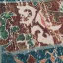 U'Artlines Boho Vintage Area Rug 6x9 ft Machine Washable Low Pile Soft Floor Carpet Non Slip Non Shedding Accent Rug for Living Room Bedroom Entryway Dining Room Office RustTeal (6'x9')