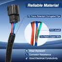 Driver/Left Side Tail Lamp Wiring Harness Compatible with Chevy Silverado GMC Sierra 1500 2500HD 3500HD 2016-2019 Replace # 23295978
