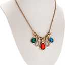 Polmart Modern Necklace Display Bust (White Leatherette, 10 H)