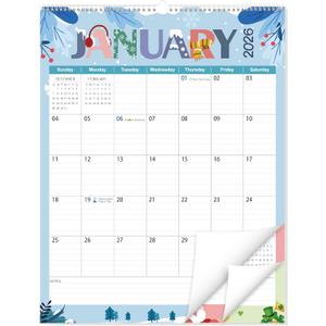 GuassLee Extra Large Wall Calendar 2026-2027, 18-Month Vertical Wall Calendar 2026, Jan. 2026 to Jun. 2027, 17" X 22" Paper Hanging Planner with Thick Paper Spiral Bound for Office Home Organizing