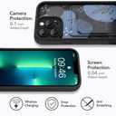 MOWIME Compatible with iPhone 13 Pro Case with Card Holder, Floral Flower Shockproof Soft TPU Protective Cover Women Girls, Anti Scratch Wallet Case for iPhone 13 Pro 6.1 Inch, Black