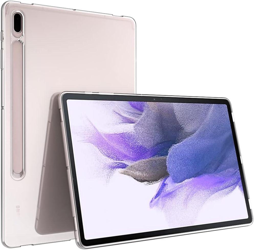 Puxicu Clear Case for Galaxy Tab S9 Plus/tab S9 FE Plus, Slim Design Flexible Soft TPU Protective Cover for Samsung Galaxy Tab S9+ / S9 FE+ 12.4 inch 2023 Released Tablet, Transparent