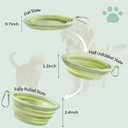 Dog Bowls for Travel,Portable Collapsible Silicone Pet Food Water Bowl,BPA Free Dishwasher Safe Foldable with 1 Carabiner Camping, Hiking Backpacking, Beach