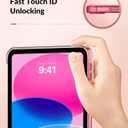 MoKo Case for New iPad (A16) 11th Generation 2025/ 10th Generation 2022, iPad 11 inch/ 10.9 inch Case with Soft TPU Translucent Frosted Back Cover, Auto Wake/Sleep, Support Touch ID, Watermelon