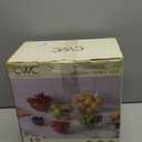 COOK WITH COLOR 12 Pc Glass Mixing Bowl Set with Lids  Borosilicate Glass Nesting Bowls for Cooking, Baking and Meal Prep, Gold Rim