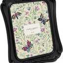 Laura Ashley (5x7 Vintage-Inspired Simple Ornate Picture Frame, Horizontal & Vertical for Tabletop and Wall Display, Home Dcor, Floral, Resin Frame (5x7, Black)