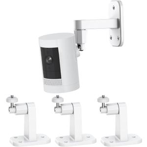 3Pack Camera Wall Mount, Compatible with R-ing Outdoor Cam Plus/Stick Up Cam Battery/Plug-in/Pro/Indoor Cam(1st Gen),360 Degree Adjustable No Drilling Mount for Outdoor Indoor Cameras, White