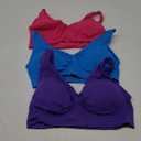 Vermilion Bird Women's 3 Pack Seamless Comfortable Sports Bra with Removable Pads (3 Pack: Ink Blue Orchid Truffle)
