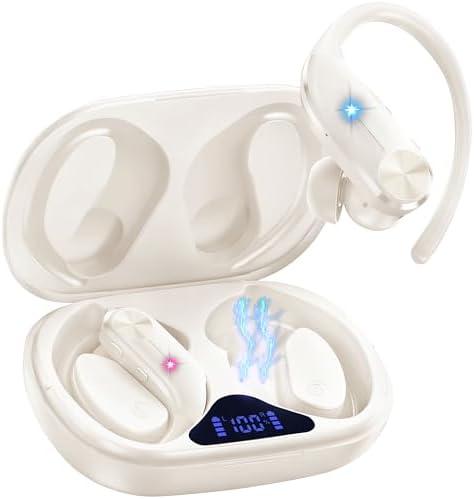 AI Translation Earbuds Real-Time: 166 Languages Audifonos Traductores Inglés Español, 60 Hours Battery - Seamless Translator Headphones for Travel Business Learning, iOS & Android Support Off-White