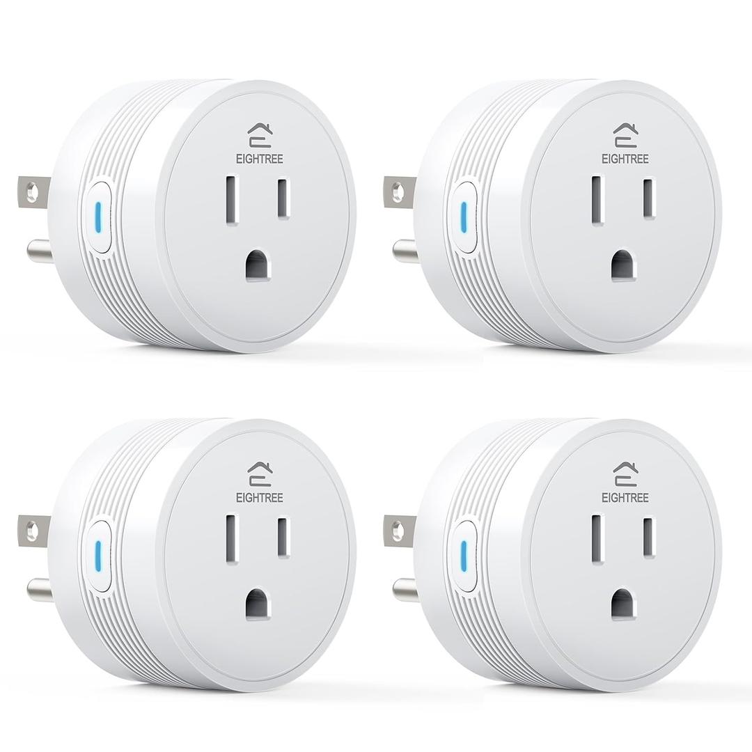 EIGHTREE 15A Smart Plug, Wi-Fi & Bluetooth Smart Outlet for High-Power Home Appliances, Works with Alexa & Google Home, Easy Setup, Timer & Remote Control, FCC & ETL Certified, 2.4GHz Wi-Fi Only