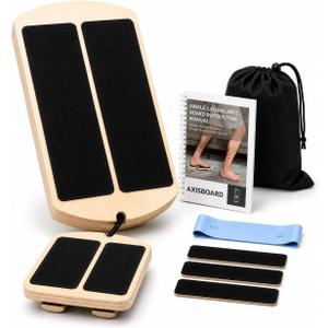 Ankle Balance Board System | Foot & Ankle Strengthener with 120-Page PT Guide, Resistance Band & Bag | Plantar Fasciitis Relief & Achilles Recovery Tool