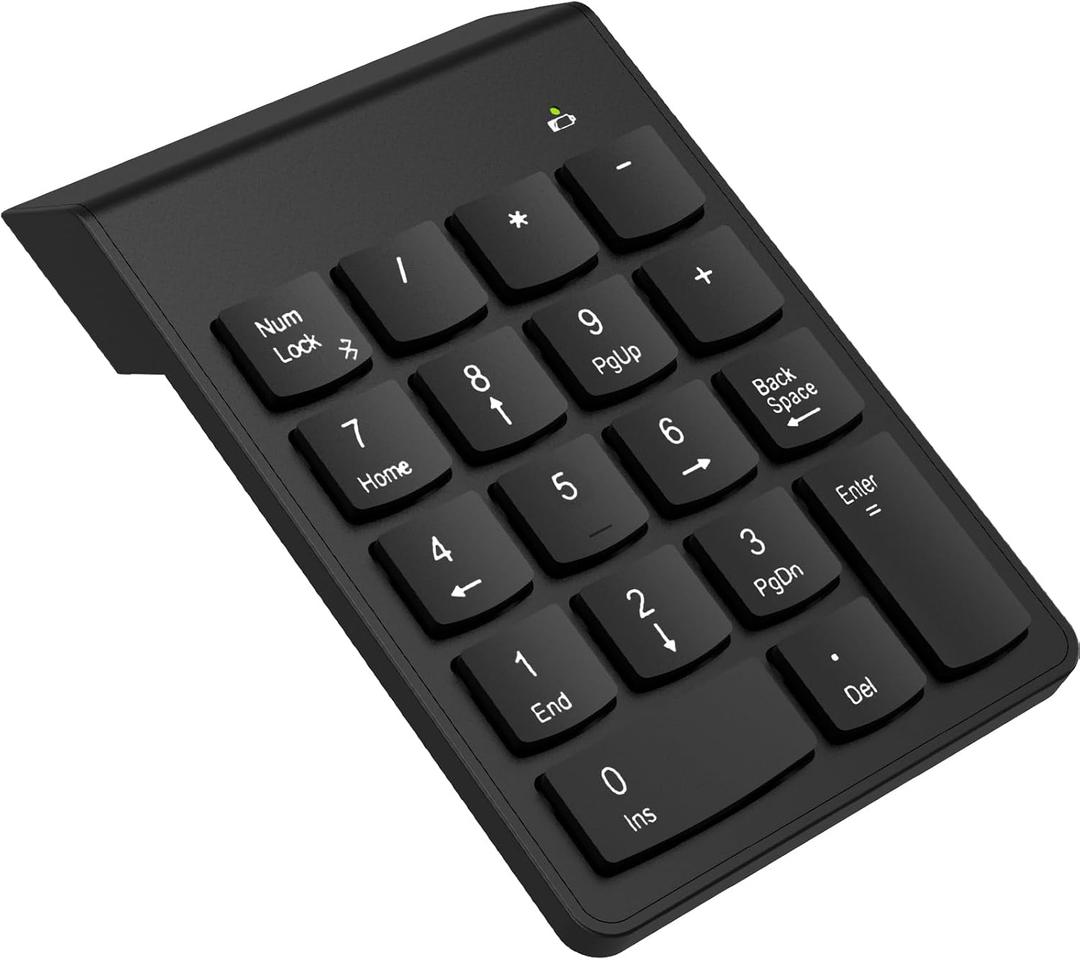 Bluetooth Numeric Keypad (No USB Receiver Required)  Portable Number Pad Keyboard for Laptop, PC Computers, Desktop | Essential Laptop Accessories Numpad for ChromeBook Surface Notebook