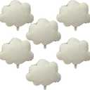 Cloud Balloons Foil Mylar Cloud Balloons for Birthday Party Decorations Supplies (Cream)