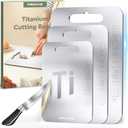 PEREHOME 3pcs Titanium Cutting Board for Kitchen, Cutting Board Double Sided Food Grade, Chopping Boards with Handle, Dishwasher Safe, Cutting Boards For Meats, Fruits, Vegetables, Christmas Gifts