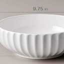 DOWAN 9.8'' Serving Bowls, 86 oz White Serving Platters, Large Ceramic Serving Dishes, Fruit Bowl for Entertaining, Party, Kitchen, Dinner, Banquet, Housewarming Gift, Soft White