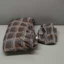 Gingham Duvet Cover Set Queen Size Brown Blue Bedding Set for Girls Boys,Vintage Buffalo Plaid Duvet Comforter Cover with Grid Pattern with Zipper Closure and 2 Pillowcases