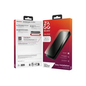 ZAGG InvisibleShield – Apple iPhone 15 Glass Shield Clear Screen Protector, Easy Installation with Precise Install Tray, 3x Stronger Glass, Impact & Scratch Protection