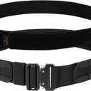 TACNEX Tactical Gun Belt Molle Battle Belt 1.75" & 1.5" Rigger Heavy Duty Belt (Black, S)