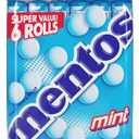Mentos Chewy Mint Candy Roll, Mint, 14 Pieces Per Roll, 6 Count Party Pack, Set of 2