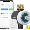 RAINPOINT WiFi Water Timer, Brass Inlet Smart Hose Faucet Timer, Automatic Irrigation System Controller for Yard Watering, APP Control via 2.4Ghz WiFi and Bluetooth (V2, 2025 Release)