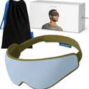 Ostrichpillow Eye Mask, Sleep Mask for Men Women 100% Blackout, No Pressure On Eyes, Soft & Breathable, Adjustable Fit, Travel Bag Included