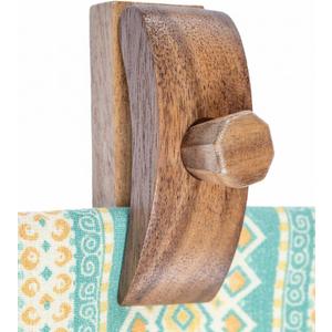 YOUSOME 4 Tapestry Hangers for Fabric Wall Hangings – Quilt Hanger for Wall for Display – Rug Hangers for Walls - Wooden Quilt Display - Set of 4 Holders for Tapestries – Dark Brown Acacia Wood