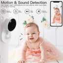 Tuya Baby Monitor with Camera and Audio, 2K WiFi Indoor Video Baby Camera with Mount, Motion & Cry Detection, Temp & Humidity Sensor, Night Vision, 2 Way Audio, 4 Lullabies, APP Control