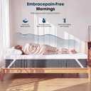 VALUXE 3 Inch Gel Memory Foam Mattress Topper Queen Size High Density Cooling Pad Pressure Relief Bed Topper (with Removable & Washable Bamboo Cover)