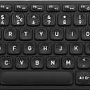 Perixx PERIBOARD-732B Wireless Backlit Mini Keyboard - X Type Scissor Keys - White Backlit - US English,Black,11950