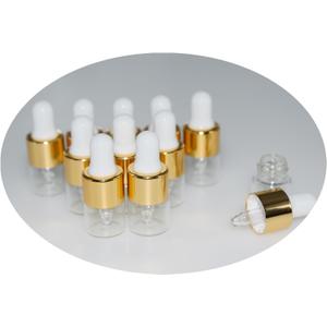 Small Dropper Bottle, 10pcs 1ml Mini Sample Dropper Bottles Mini Makeup Containers for Travel Liquids Tiny Glass