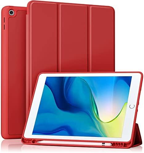 Akkerds Case Compatible with iPad 10.2 Inch 2021/2020/2019, for iPad 9th/8th/7th Generation Case with Pencil Holder, Protective Cover with Soft TPU Back, Auto Sleep/Wake, Red Akkerds Case Compatible with iPad 10.2 Inch 2021/2020/2019, for iPad 9th/8th/7th Generation Case with Pencil Holder, Protective Cover with Soft TPU Back, Auto Sleep/Wake, Red