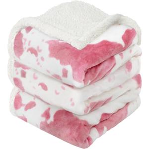 Heated Blanket Queen Blanket - Fast Heating Electric Blanket, Soft Flannel Heated Queen with 4 Time Settings,10 Heating Settings, Warm Gifts for Women & Mom & Grandma(84"x90"Cow Print Pink)