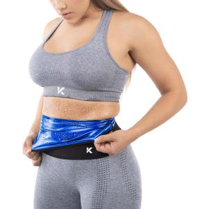 Kewlioo Women's Heat Trapping Waist Toner Cincher - Sweat Body Trainer - Neoprene-Free Thermo Shapewear Compression Trimmer (Large, Black)