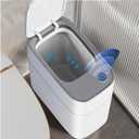 funest Automatic Touchless Bathroom Trash Can with Lid- 3.5 Gallon Motion Sensor Garbage Can for Kitchen, Bedroom, Office,Auto-Adsorption Waterproof Bathroom Trash Can