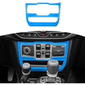 RT-TCZ for Jeep JL Center Dash Window Switch Panel Trim Cover for Jeep Wrangler JL JLU Gladiator JT 2018-2024 Baby Blue Interior Accessories