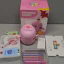 Drawing Robot for Kids, Interactive Educational Drawing Robot with Voice Interaction, Montessori Drawing Learning Toy with 150 Word Cards & 16 Color Pens, Christmas Birthday Present for Kids 5 6 7 8 9 (Pink)